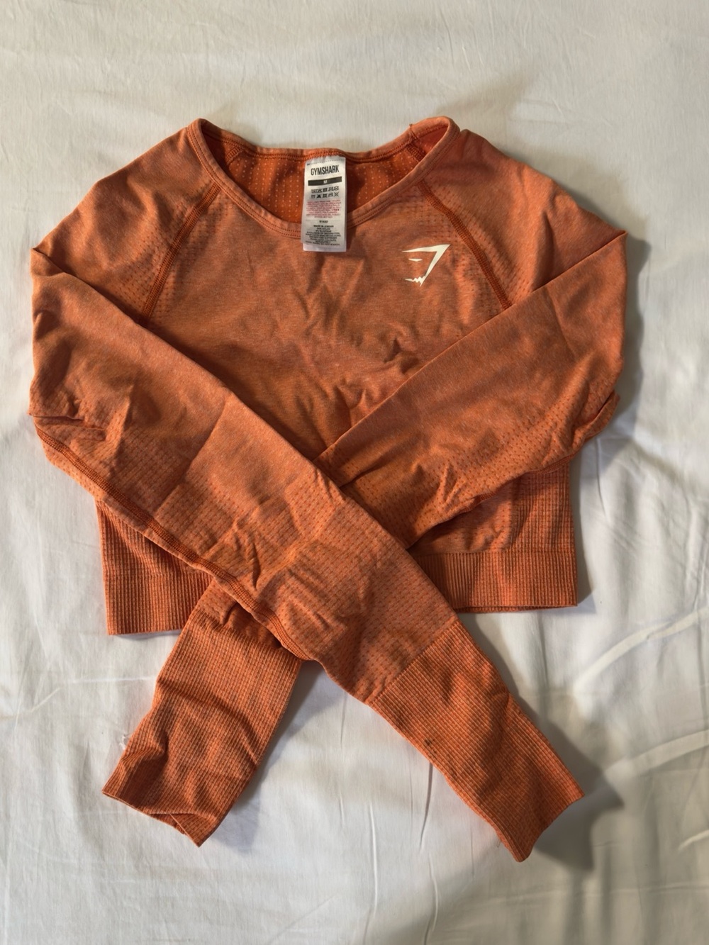 Long sleeve crop shirt Gymshark orange